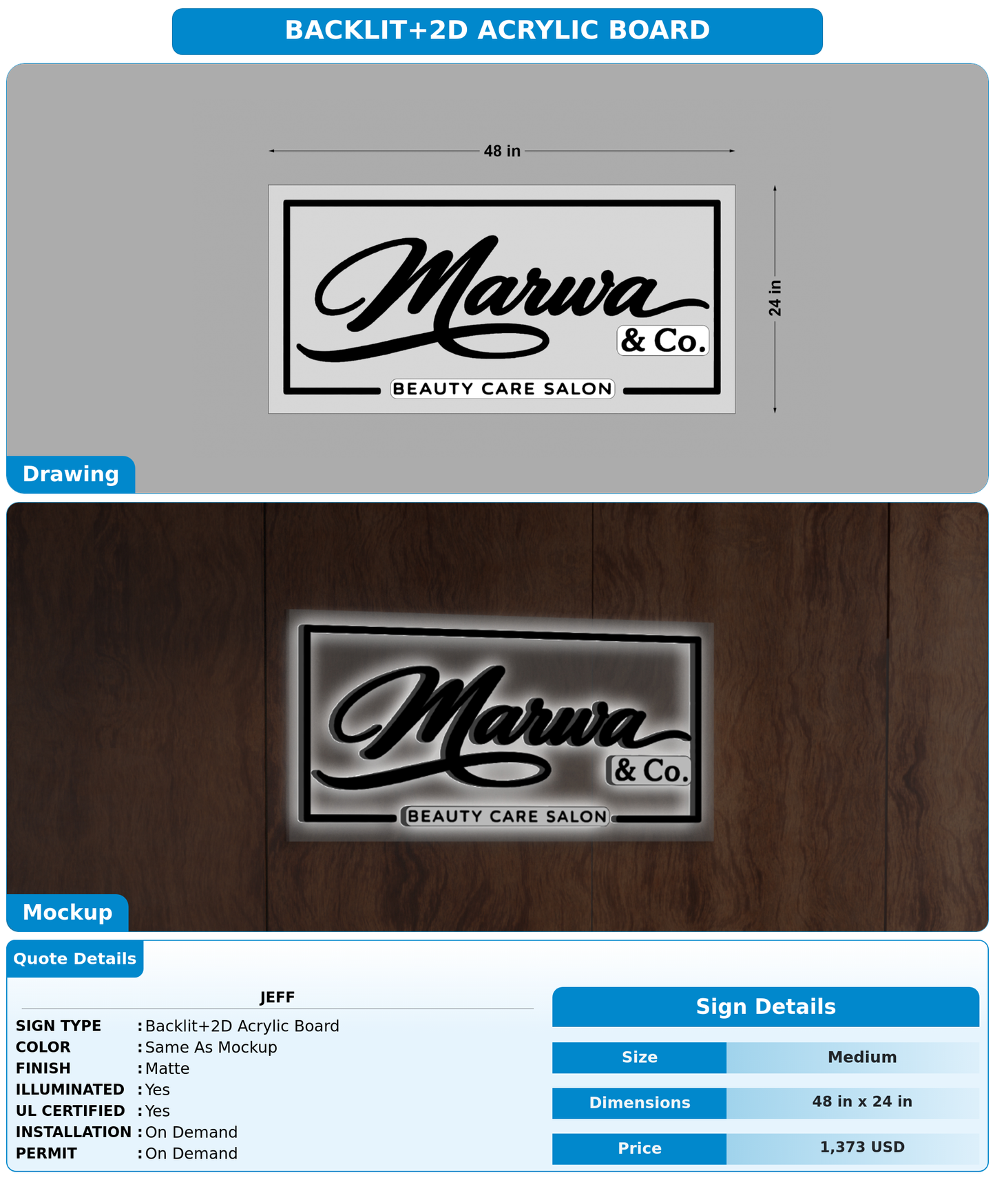 CUSTOM MOCKUP SIGN FOR Jeff