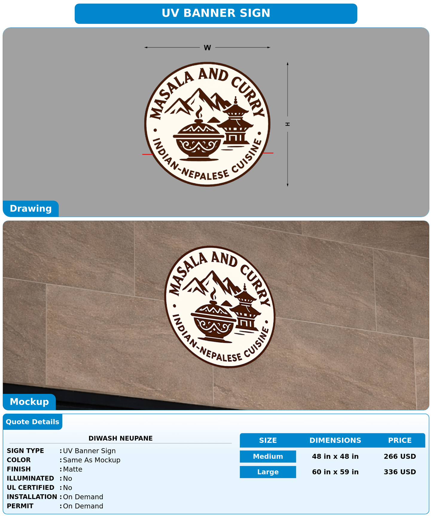 CUSTOM MOCKUP SIGN FOR Diwash neupane