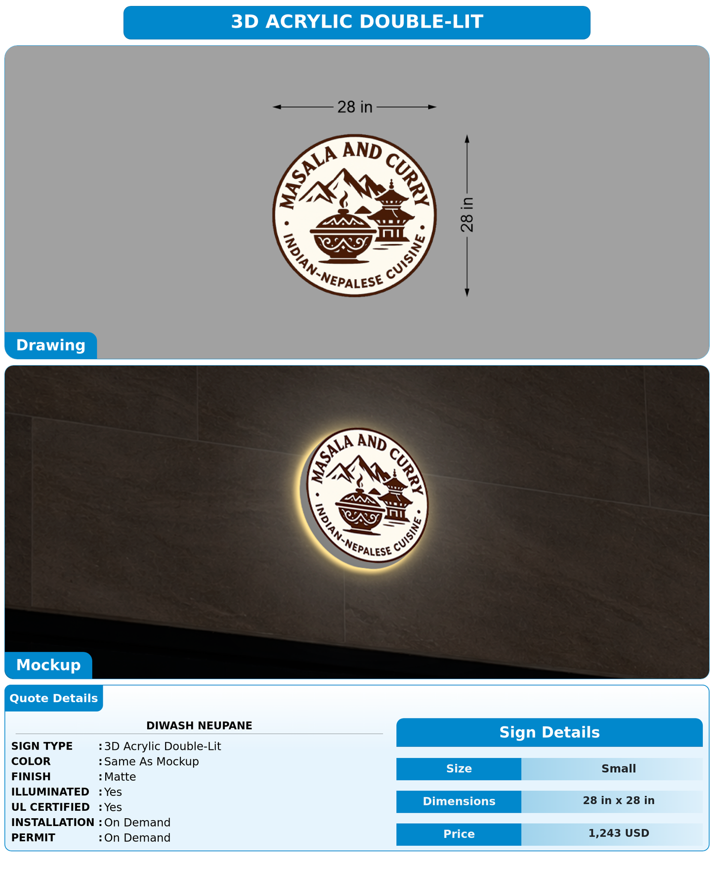 CUSTOM MOCKUP SIGN FOR Diwash neupane