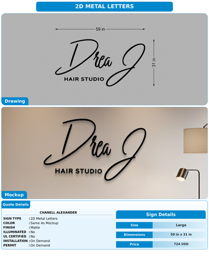 CUSTOM MOCKUP SIGN FOR Chanell Alexander