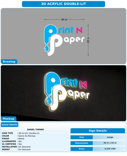 CUSTOM MOCKUP SIGN FOR Daniel Turner
