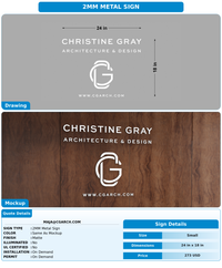 CUSTOM MOCKUP SIGN FOR maja@cgarch.com