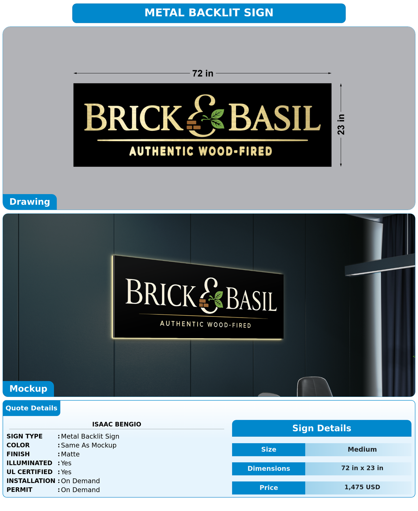 CUSTOM MOCKUP SIGN FOR Isaac bengio