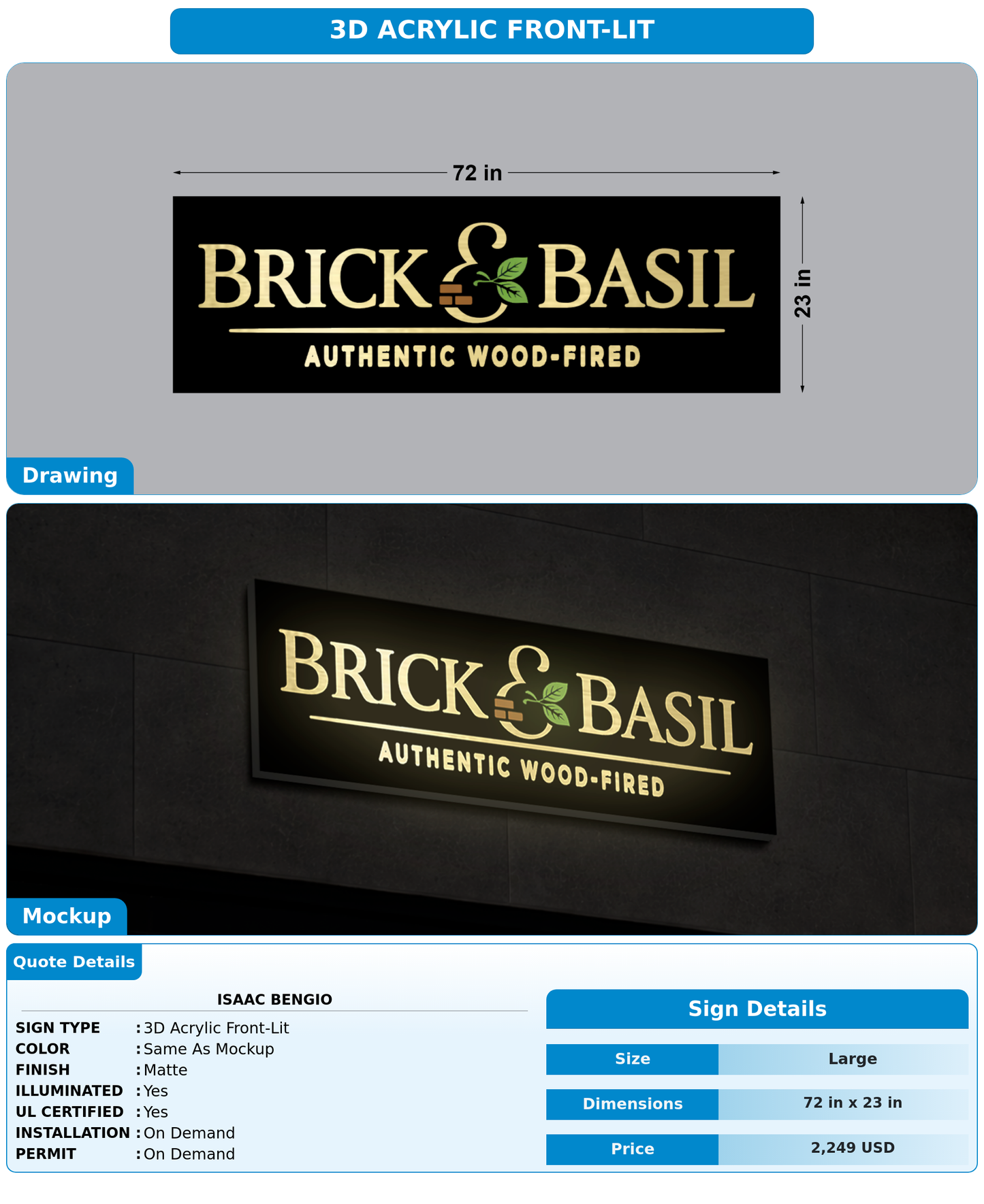 CUSTOM MOCKUP SIGN FOR Isaac bengio