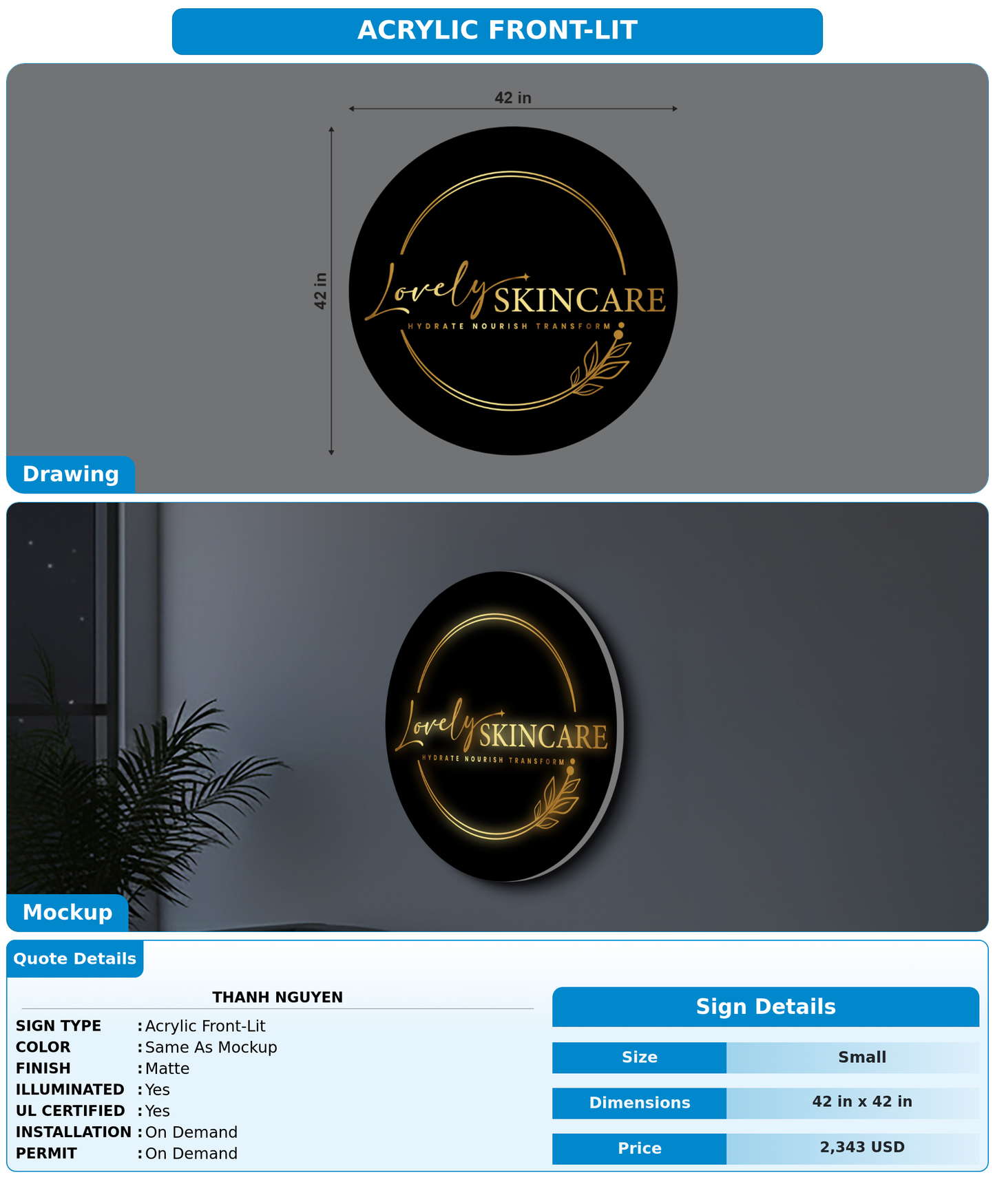 CUSTOM MOCKUP SIGN FOR Thanh Nguyen