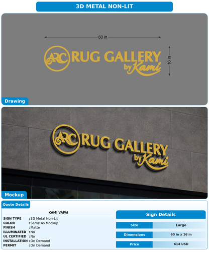 CUSTOM MOCKUP SIGN FOR Kami Vafai