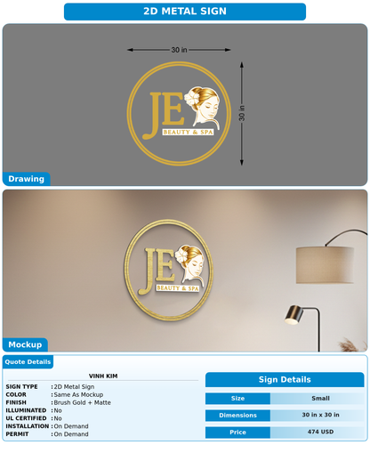 CUSTOM MOCKUP SIGN FOR vinh kim