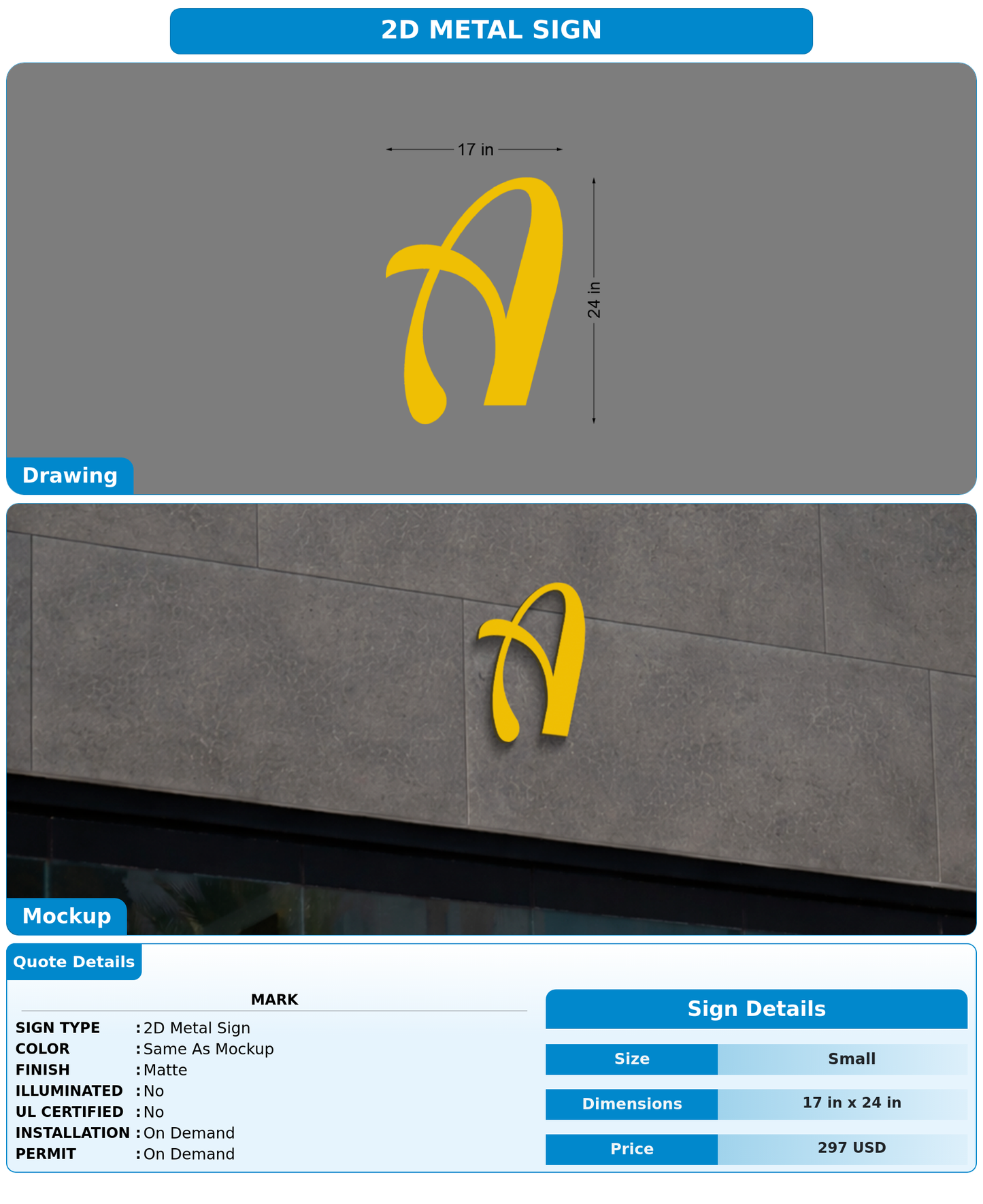 CUSTOM MOCKUP SIGN FOR Mark