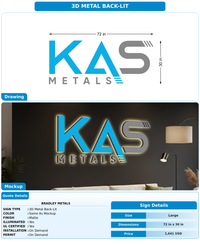 CUSTOM MOCKUP SIGN FOR Bradley Metals