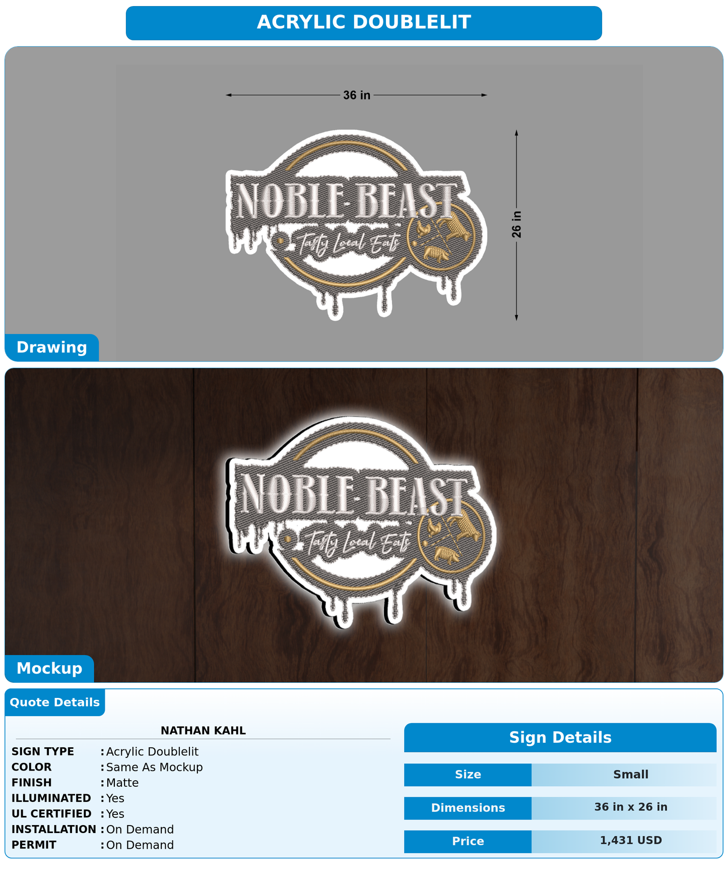 CUSTOM MOCKUP SIGN FOR Nathan Kahl