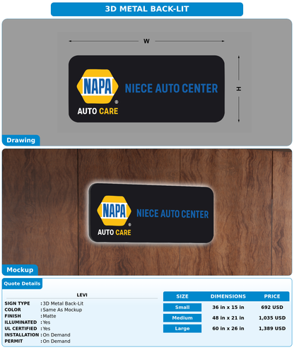 CUSTOM MOCKUP SIGN FOR Levi