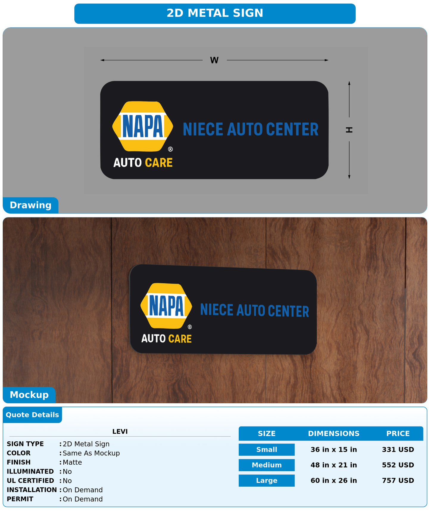 CUSTOM MOCKUP SIGN FOR Levi