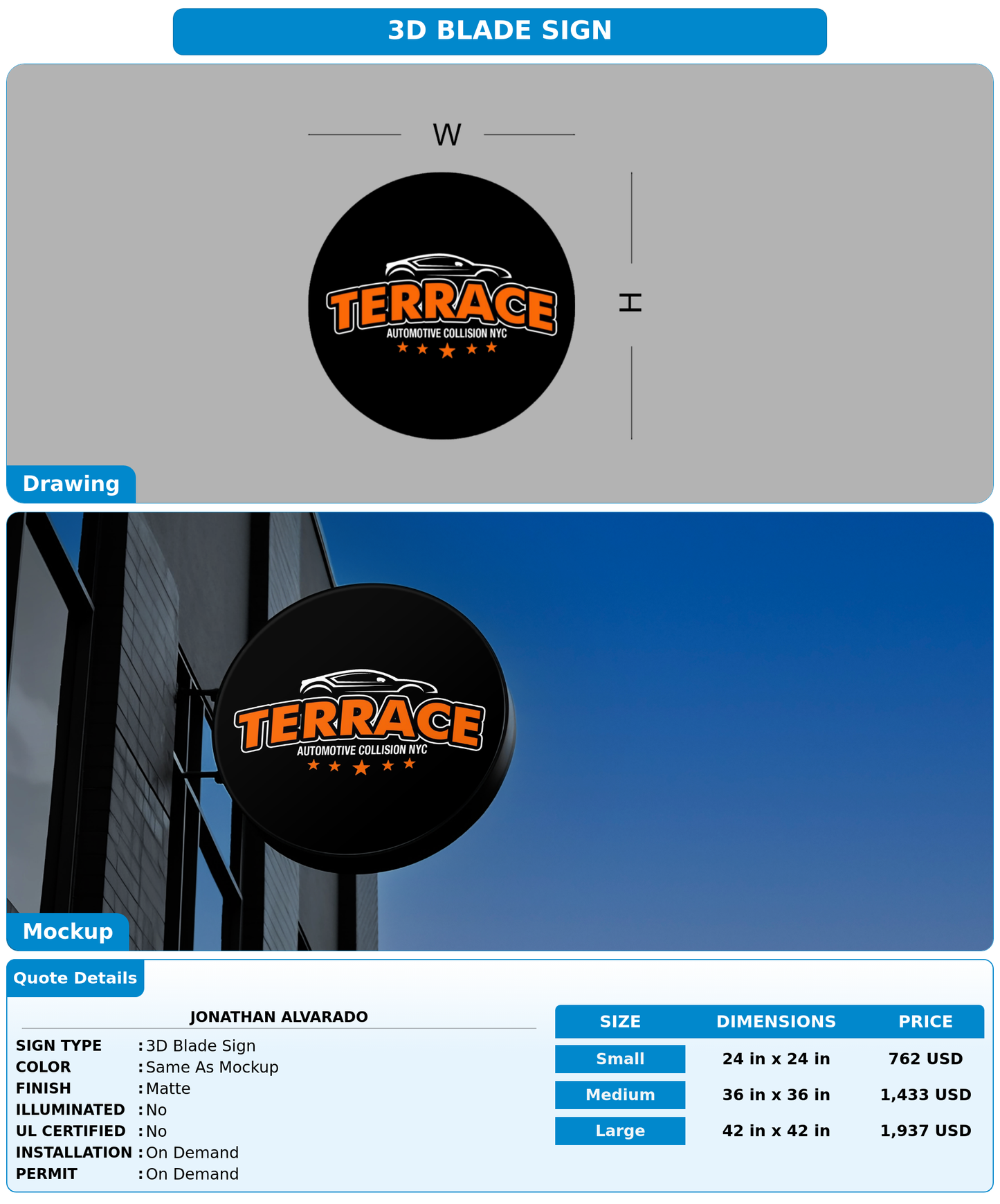 CUSTOM MOCKUP SIGN FOR Jonathan Alvarado
