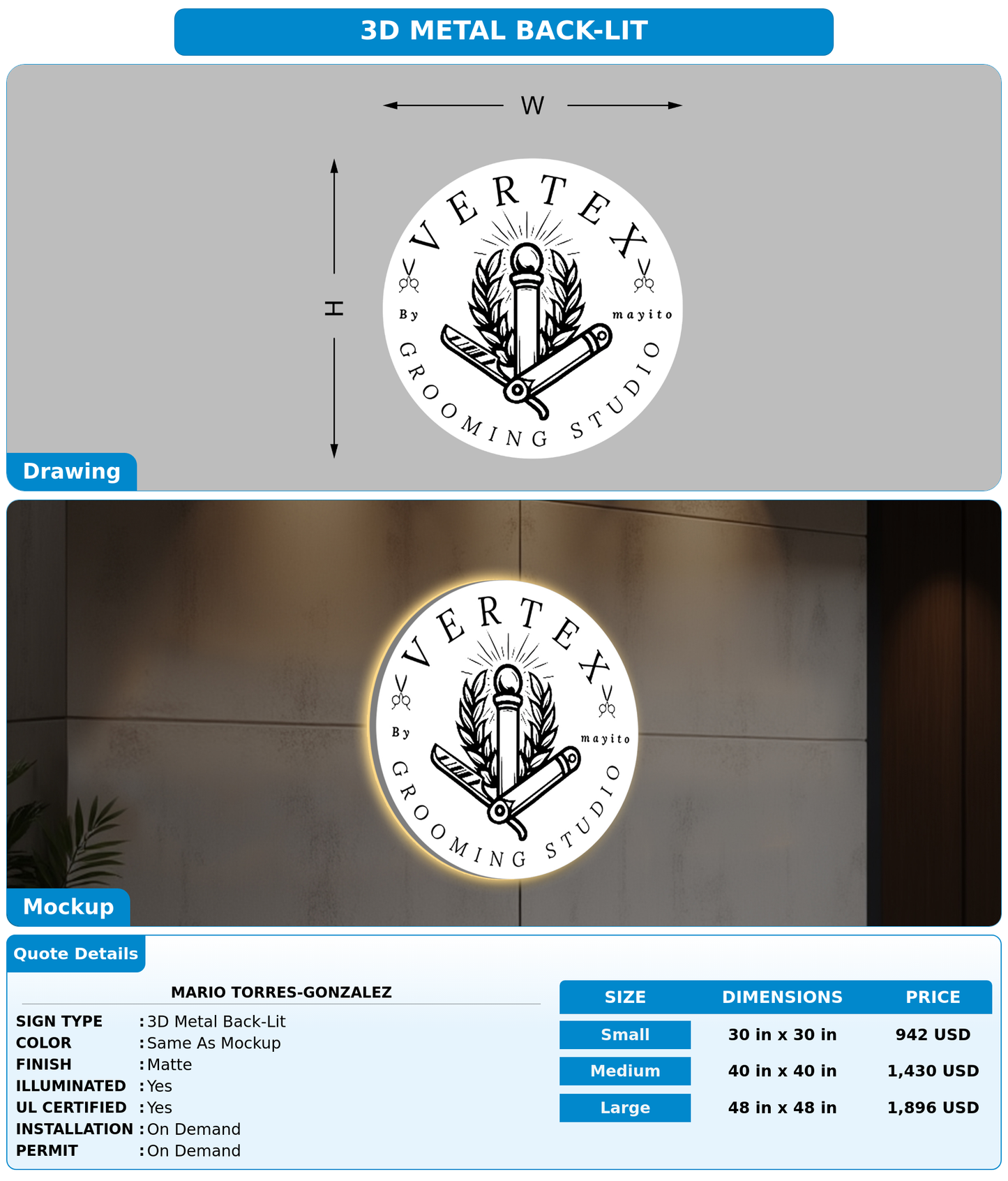 CUSTOM MOCKUP SIGN FOR Mario Torres-Gonzalez