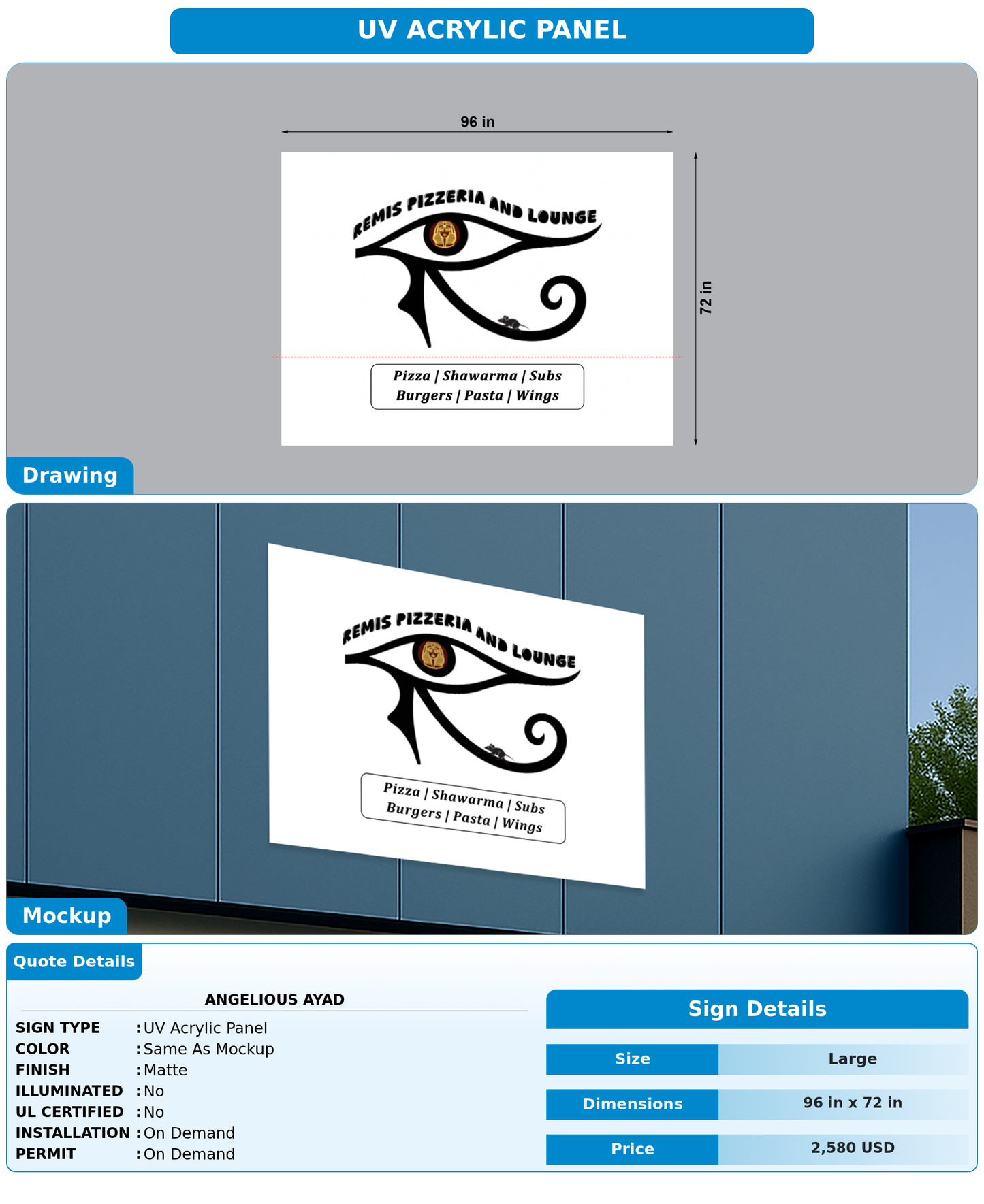 CUSTOM MOCKUP SIGN FOR Angelious Ayad