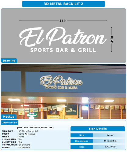 CUSTOM MOCKUP SIGN FOR Jonathan Gonzalez 8455422263