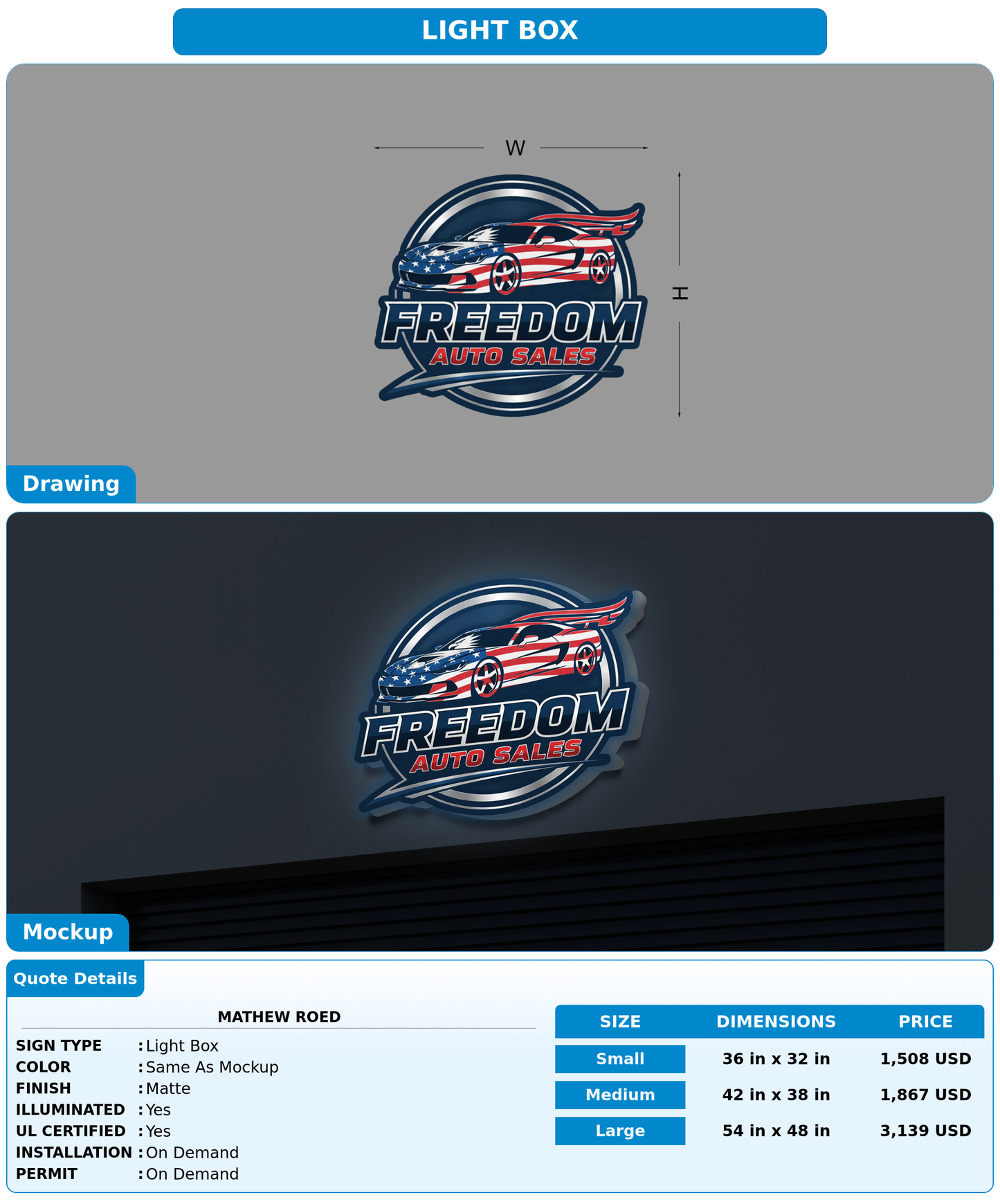 CUSTOM MOCKUP SIGN FOR Mathew Roed