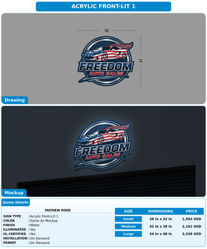 CUSTOM MOCKUP SIGN FOR Mathew Roed