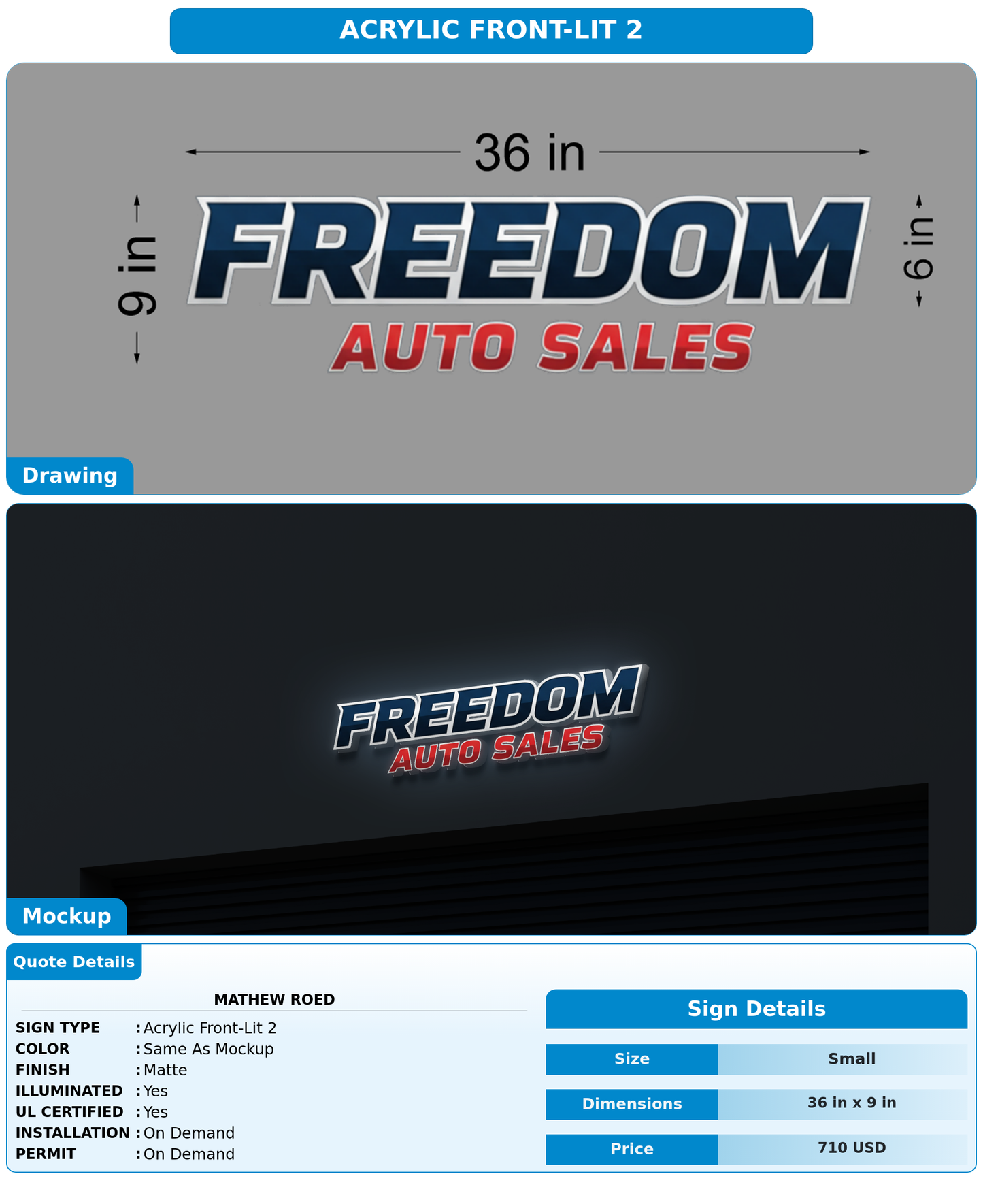 CUSTOM MOCKUP SIGN FOR Mathew Roed
