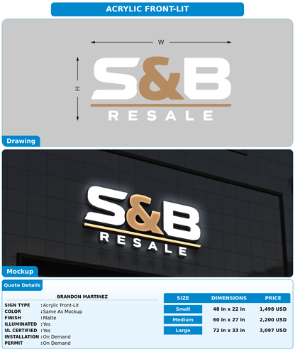 CUSTOM MOCKUP SIGN FOR Brandon Martinez