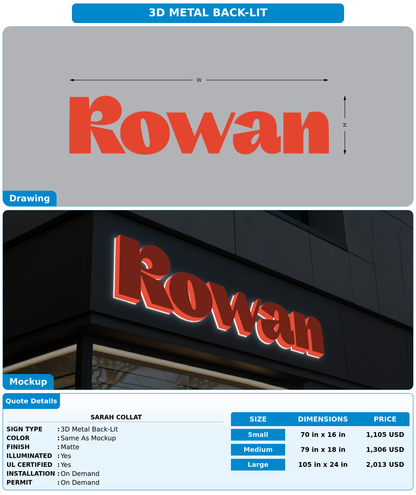 CUSTOM MOCKUP SIGN FOR Sarah Collat