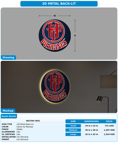 CUSTOM MOCKUP SIGN FOR Hector Cruz