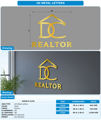 CUSTOM MOCKUP SIGN FOR DANIELE OLIVA