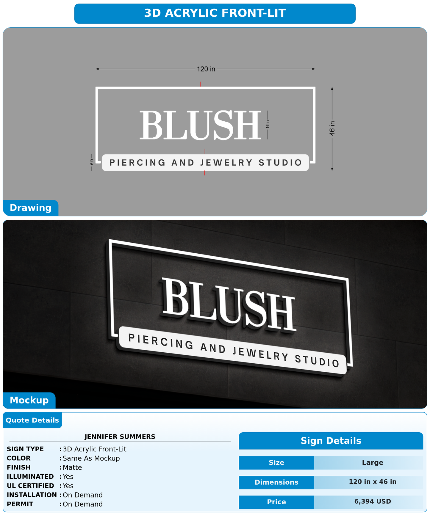 CUSTOM MOCKUP SIGN FOR Jennifer Summers