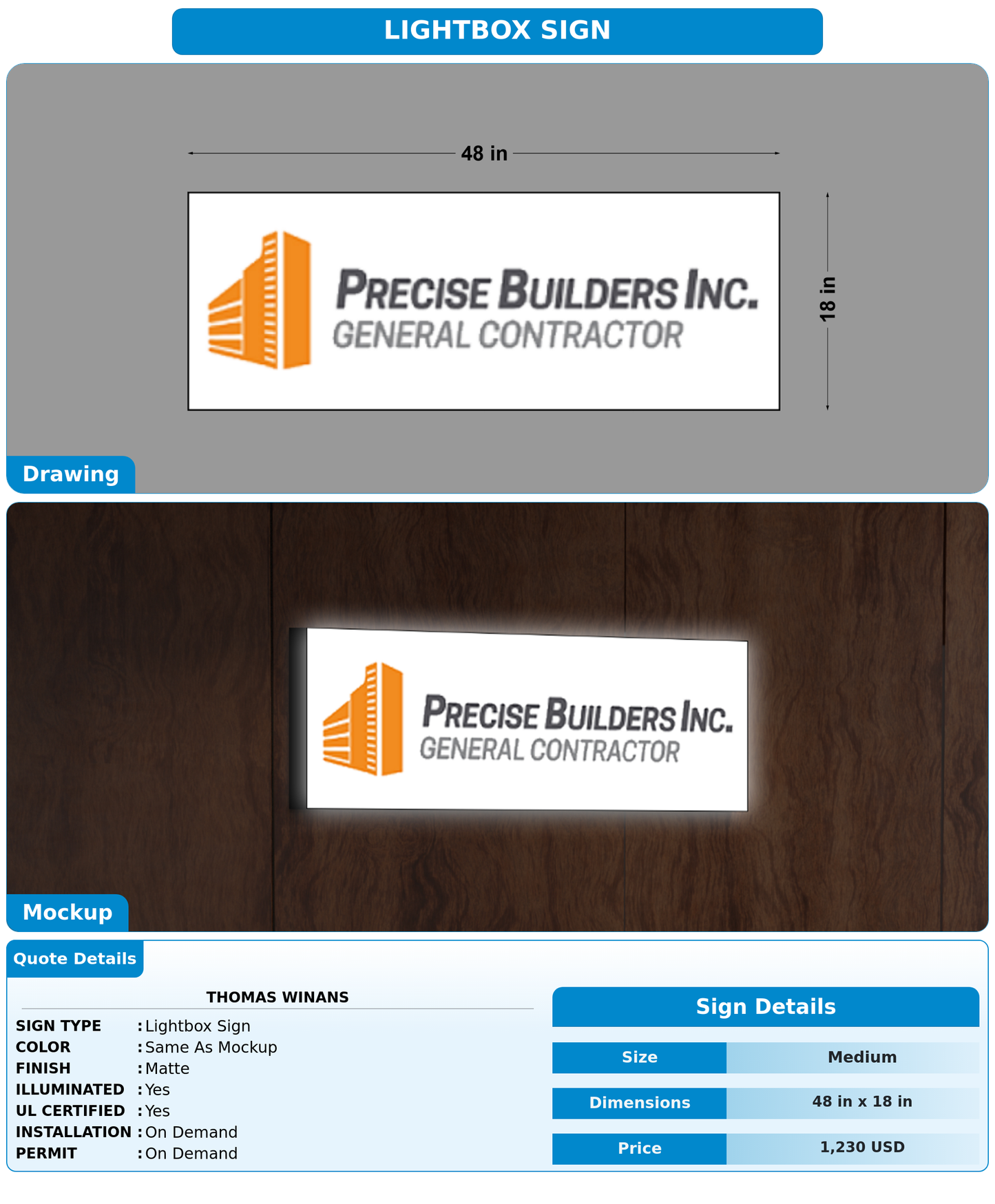 CUSTOM MOCKUP SIGN FOR Thomas Winans