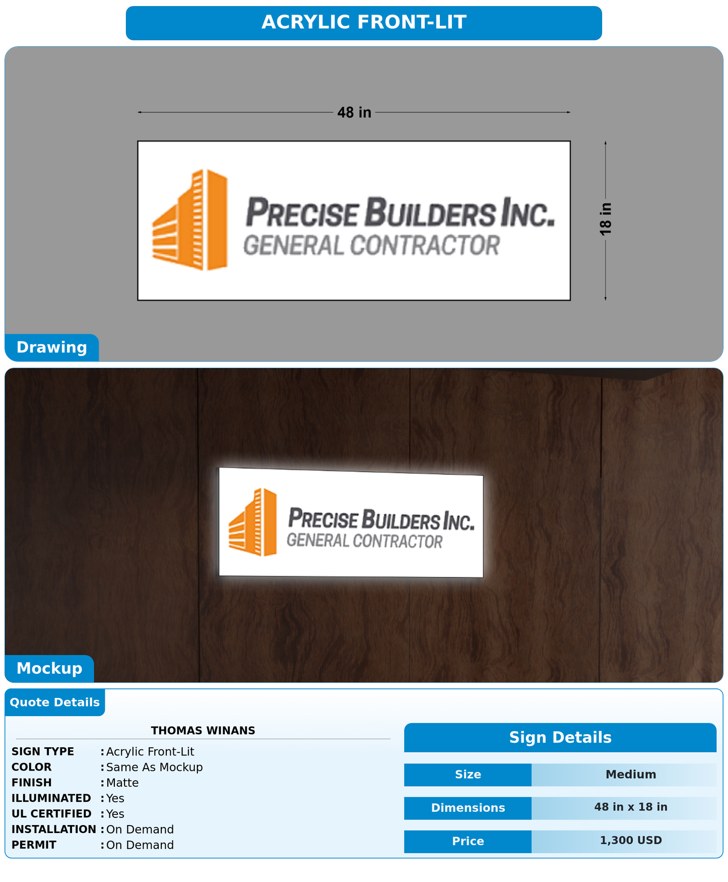 CUSTOM MOCKUP SIGN FOR Thomas Winans