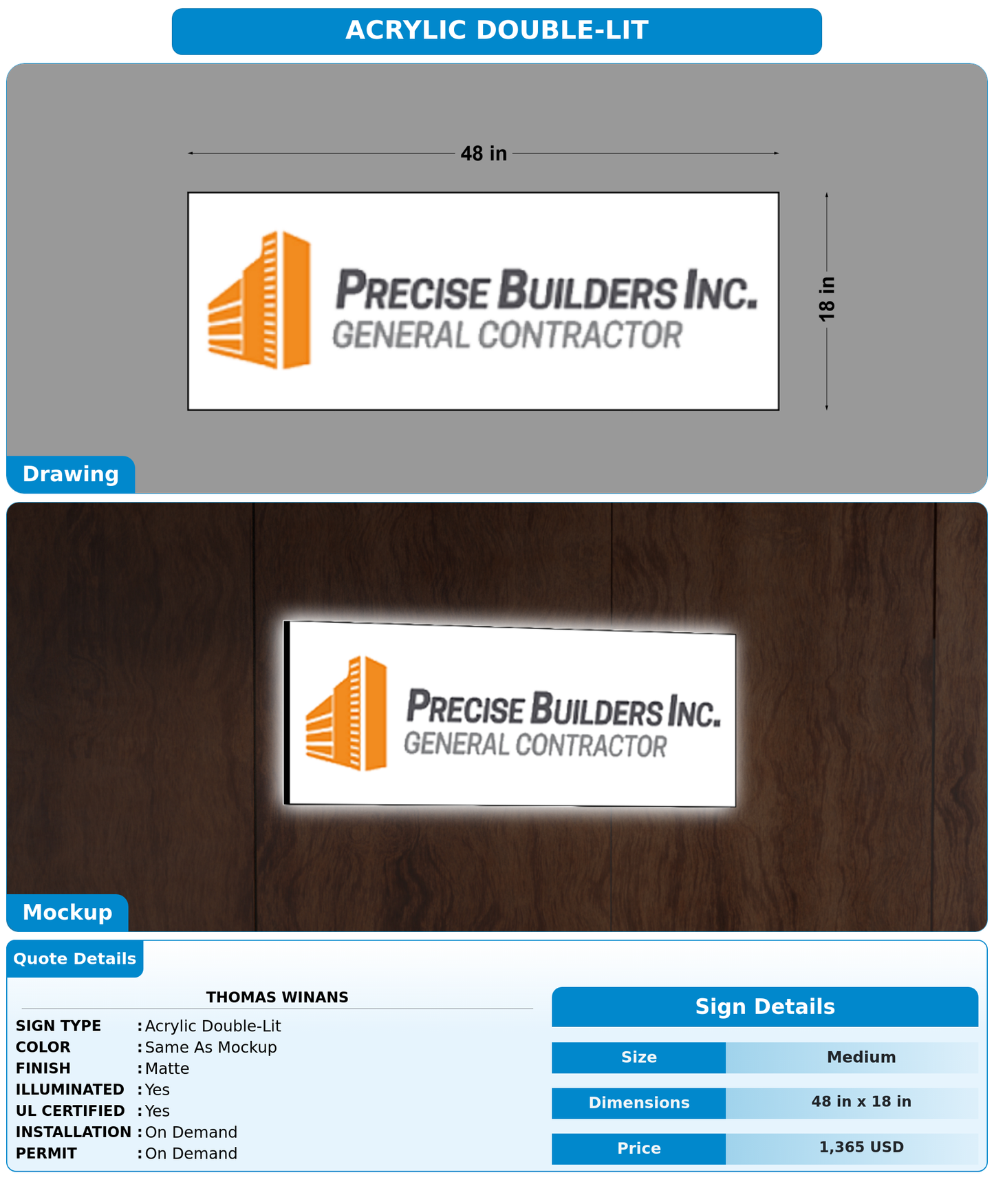 CUSTOM MOCKUP SIGN FOR Thomas Winans