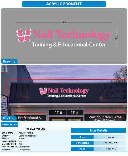CUSTOM MOCKUP SIGN FOR tricia p turner