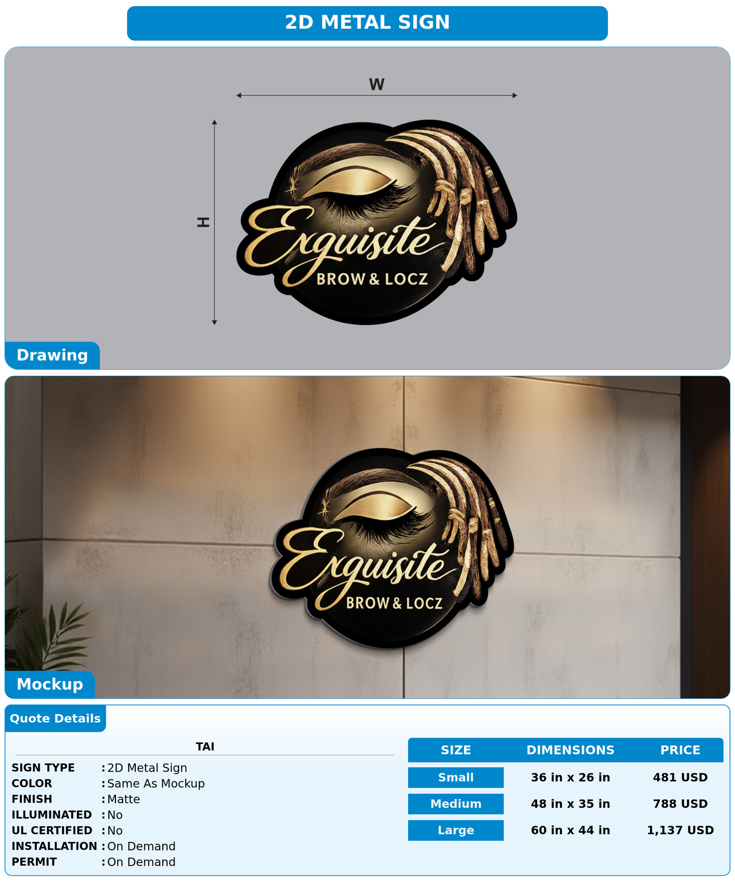 CUSTOM MOCKUP SIGN FOR Tai