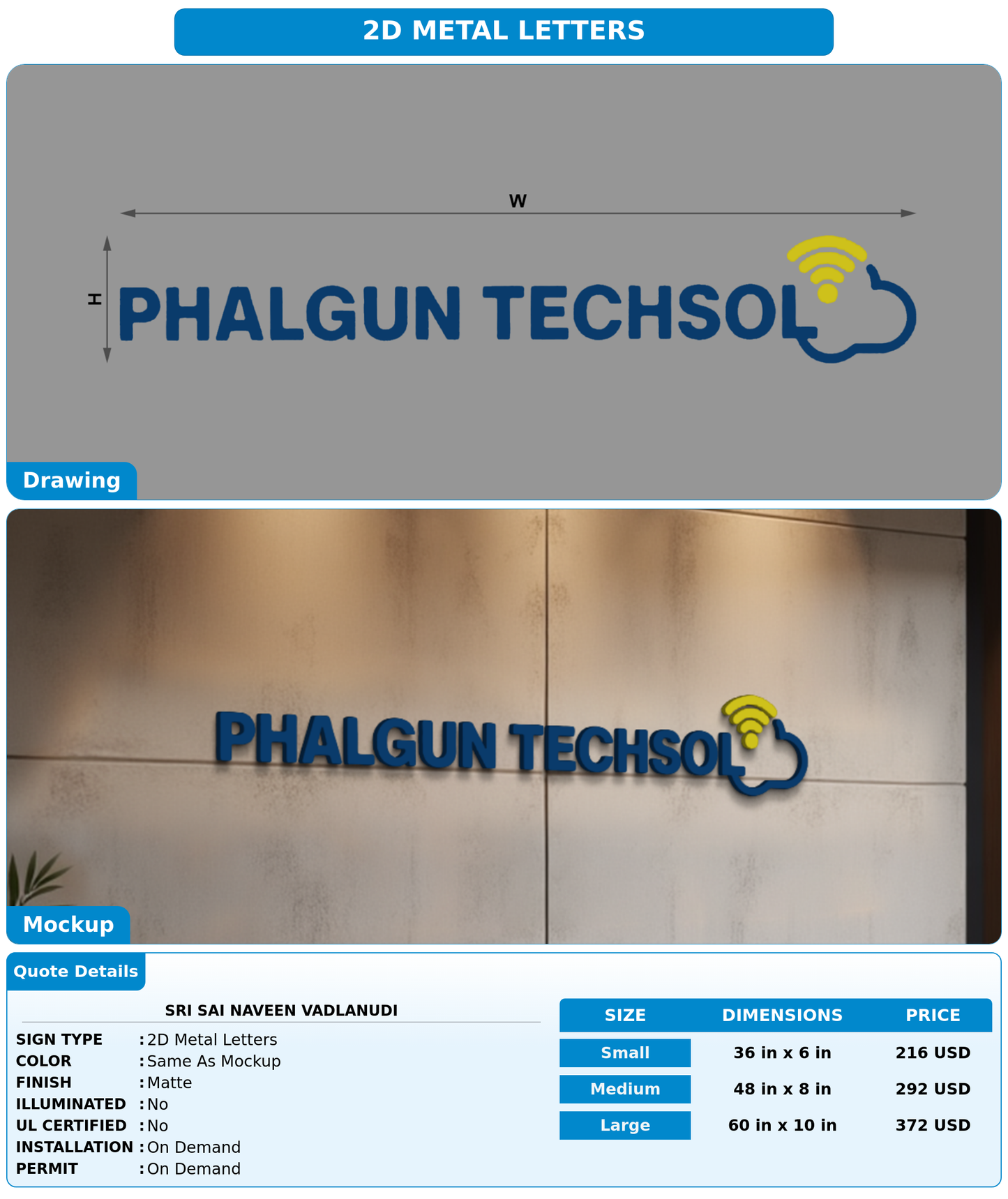 CUSTOM MOCKUP SIGN FOR Sri Sai Naveen Vadlanudi