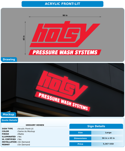 CUSTOM MOCKUP SIGN FOR Gregory Heinen