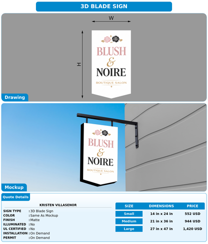 CUSTOM MOCKUP SIGN FOR Kristen Villasenor