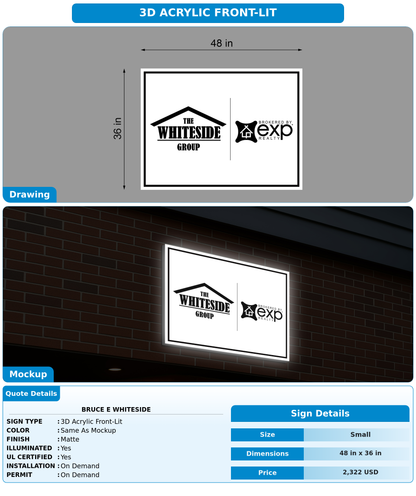 CUSTOM MOCKUP SIGN FOR BRUCE E WHITESIDE