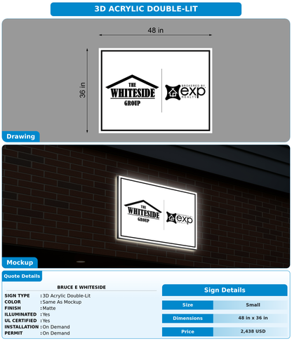 CUSTOM MOCKUP SIGN FOR BRUCE E WHITESIDE