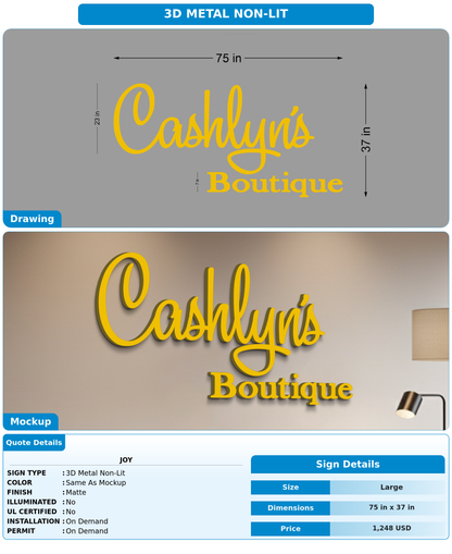 CUSTOM MOCKUP SIGN FOR Joy