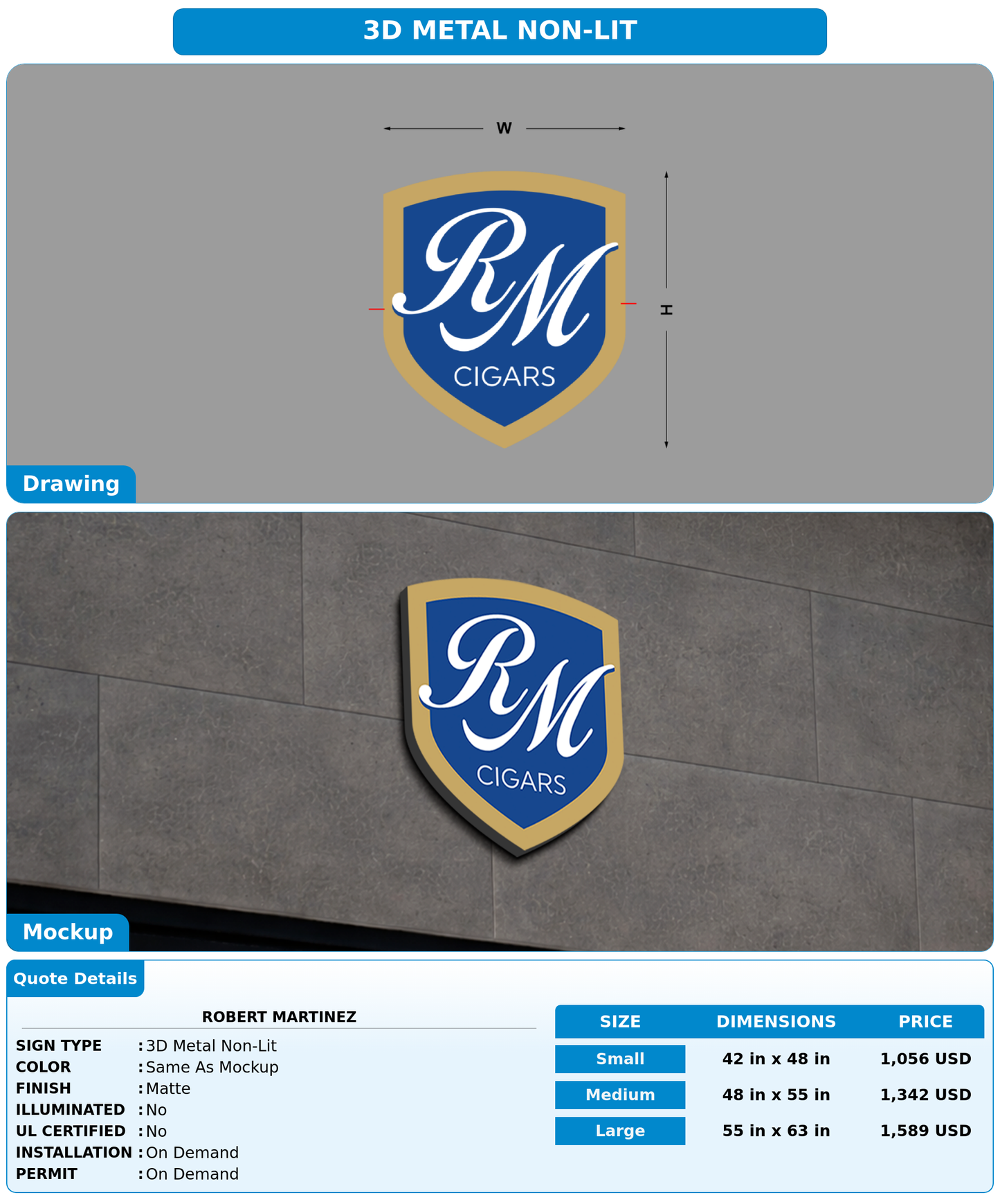 CUSTOM MOCKUP SIGN FOR Robert Martinez