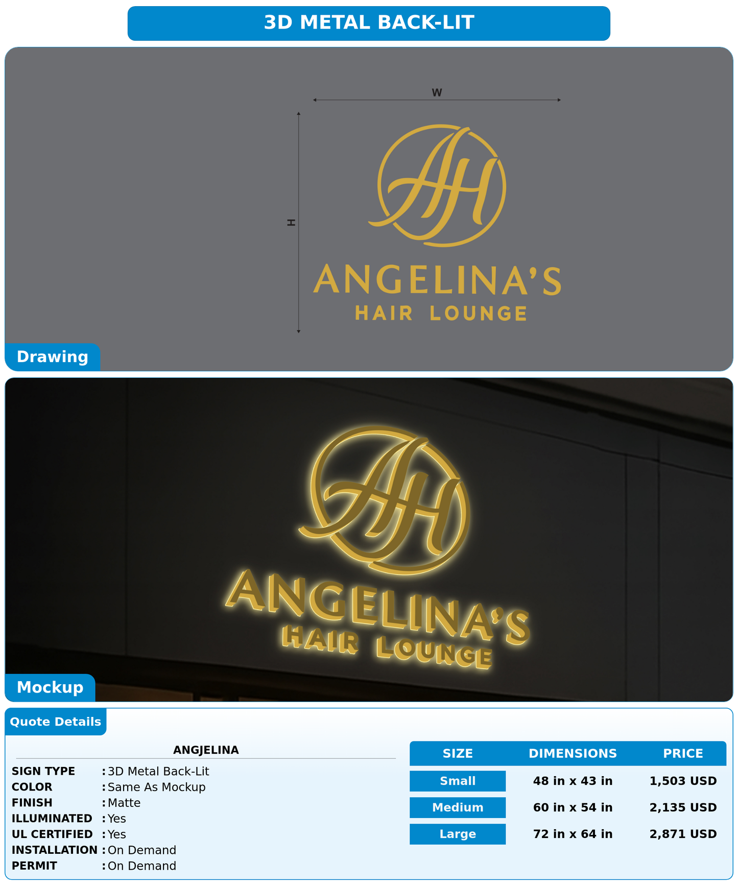 CUSTOM MOCKUP SIGN FOR Angjelina