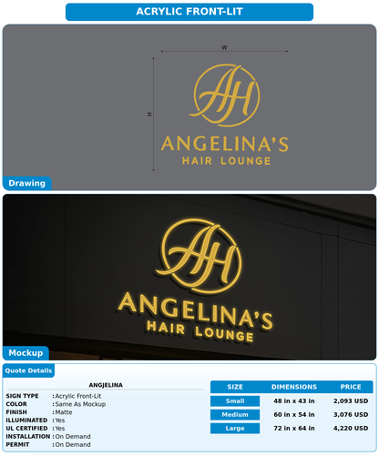 CUSTOM MOCKUP SIGN FOR Angjelina