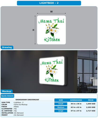 CUSTOM MOCKUP SIGN FOR Khonsavanh Singvongxay