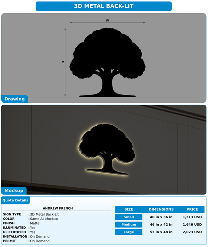 CUSTOM MOCKUP SIGN FOR Andrew French