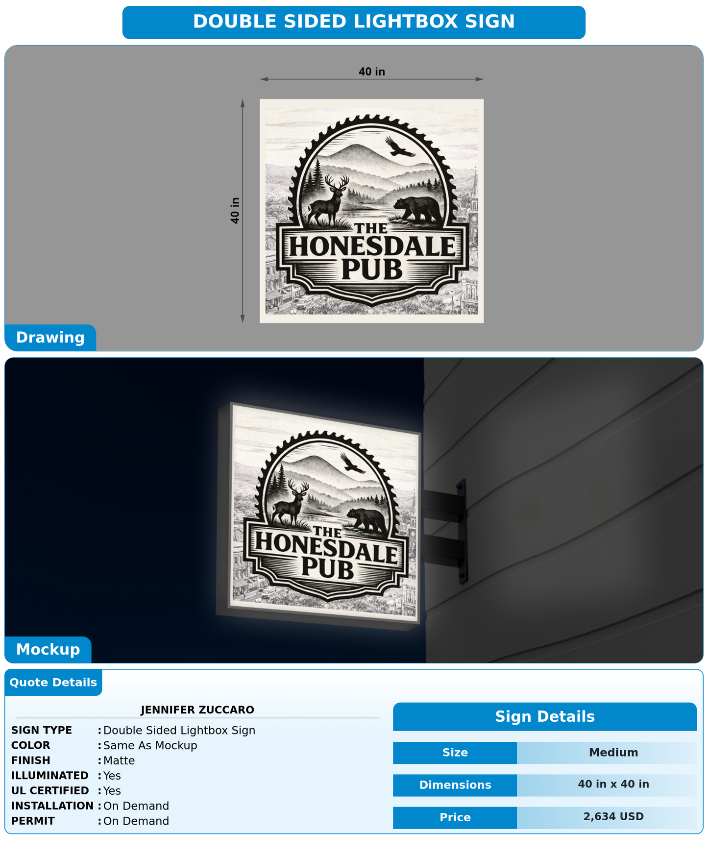 CUSTOM MOCKUP SIGN FOR Jennifer Zuccaro