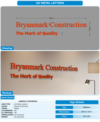CUSTOM MOCKUP SIGN FOR Gabriela Contreras
