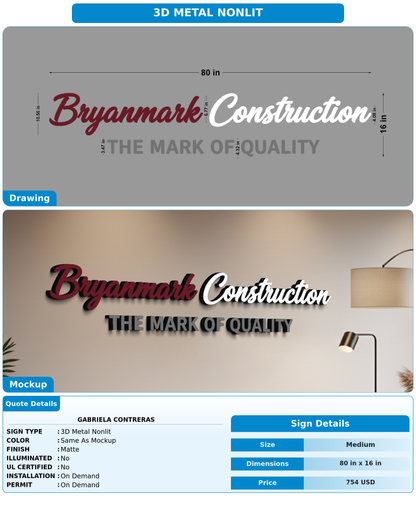 CUSTOM MOCKUP SIGN FOR Gabriela Contreras