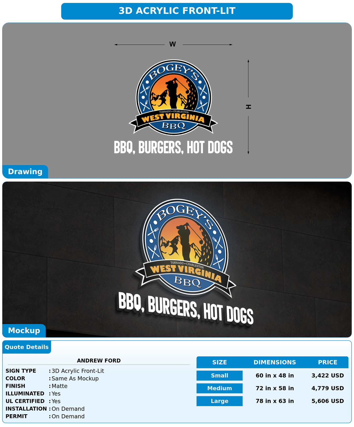 CUSTOM MOCKUP SIGN FOR Andrew Ford