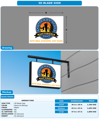CUSTOM MOCKUP SIGN FOR Andrew Ford