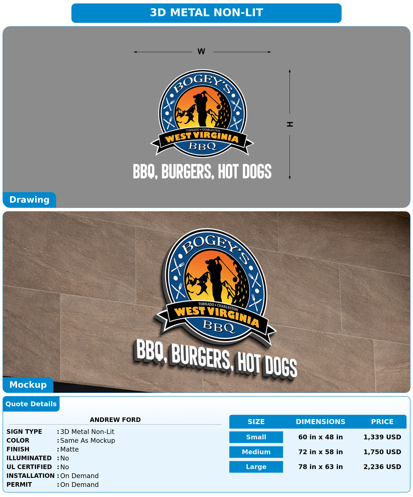 CUSTOM MOCKUP SIGN FOR Andrew Ford